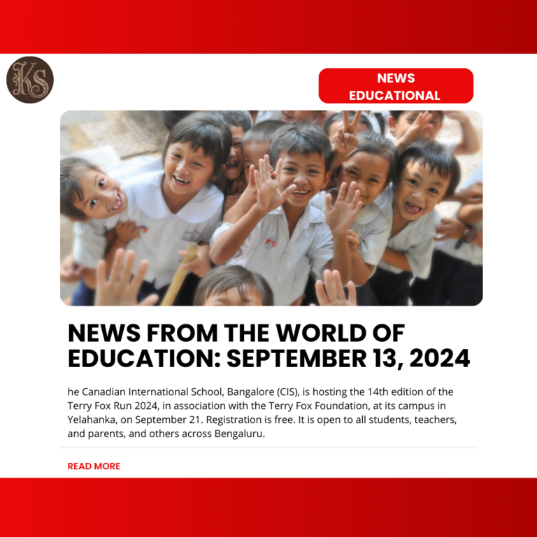 News from the world of Education: September 13, 2024